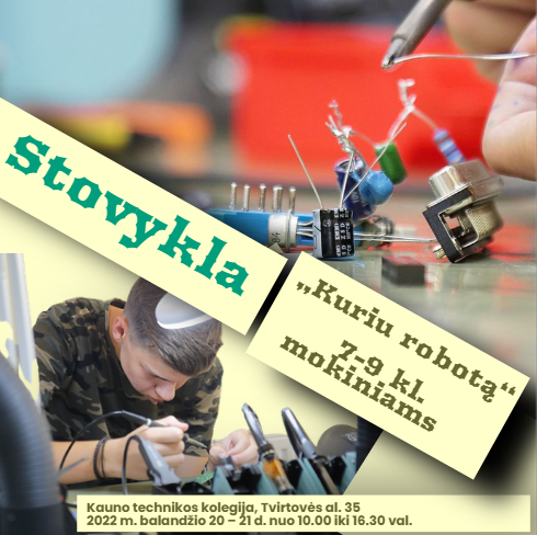 You are currently viewing Stovykla „Kuriu robotą“ 7-9 kl. mokiniams